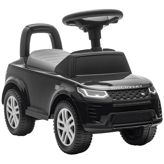 Photo of AIYAPLAY Land Rover Licensed Toddler Ride on Car with Horn, Engine Sounds, Under-Seat Storage, for 18-36 Months, Black in Black colour on a white background
