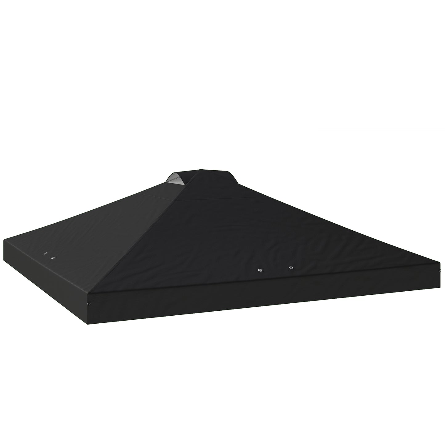 Photo of Outsunny gazebo roof replacement UV50+ Waterproof Pop Up Canopy Cover with 8 Drainage Holes 3 x 3 m Black in Black colour on a white background