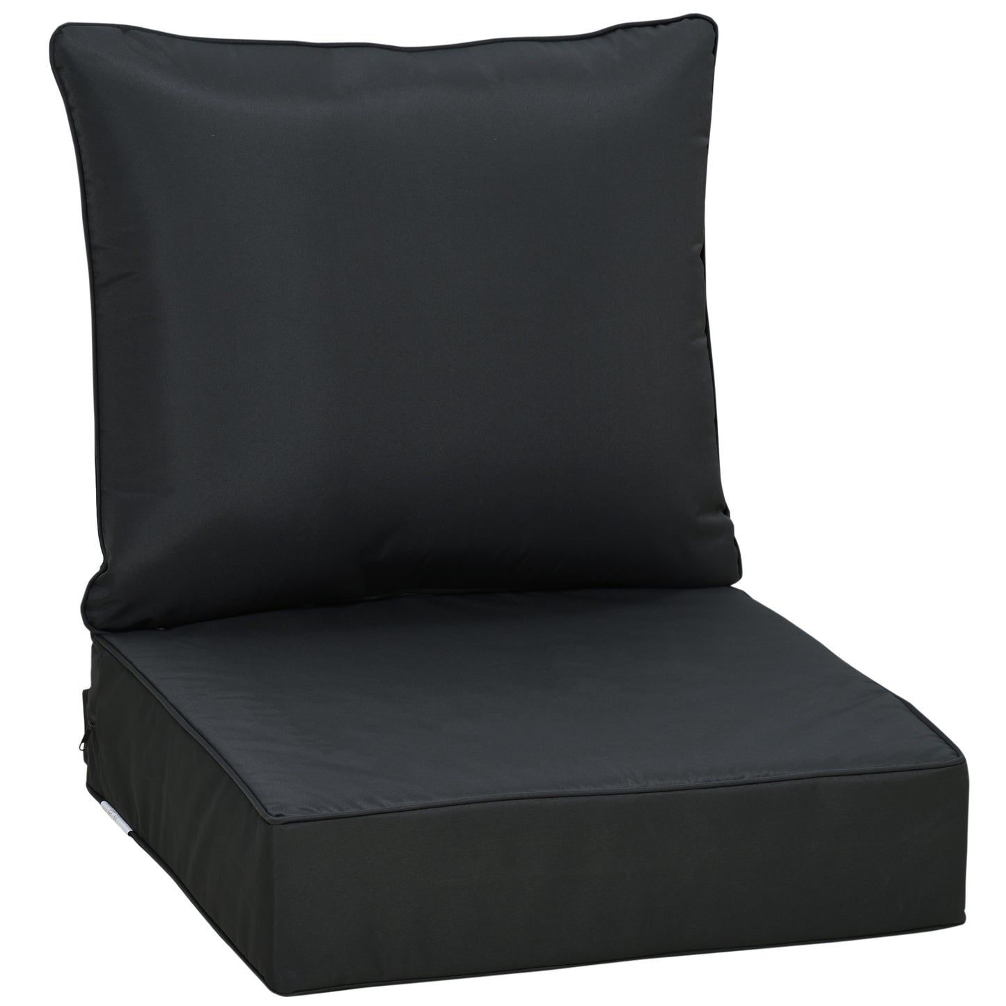 Photo of Outsunny Outdoor Seat and Back Cushion Set Patio Deep Seating Chair Replacement Cushion in Cushion colour on a white background