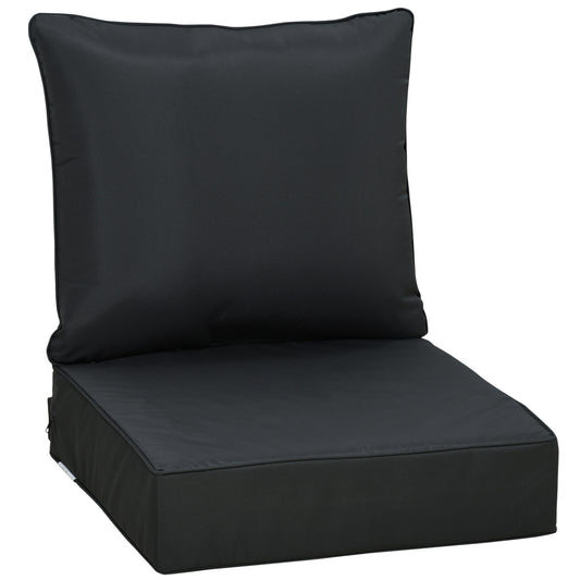 Photo of Outsunny Outdoor Seat and Back Cushion Set Patio Deep Seating Chair Replacement Cushion in Cushion colour on a white background
