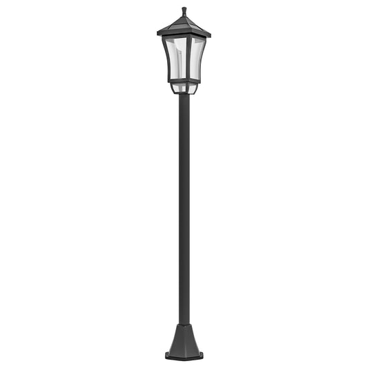 Photo of Outsunny 1.3 m Garden Lamp Post Light, LED Outdoor Solar Post Lights, Waterproof IP44 for Patio, Garden, Pathway, Cool White in White colour on a white background