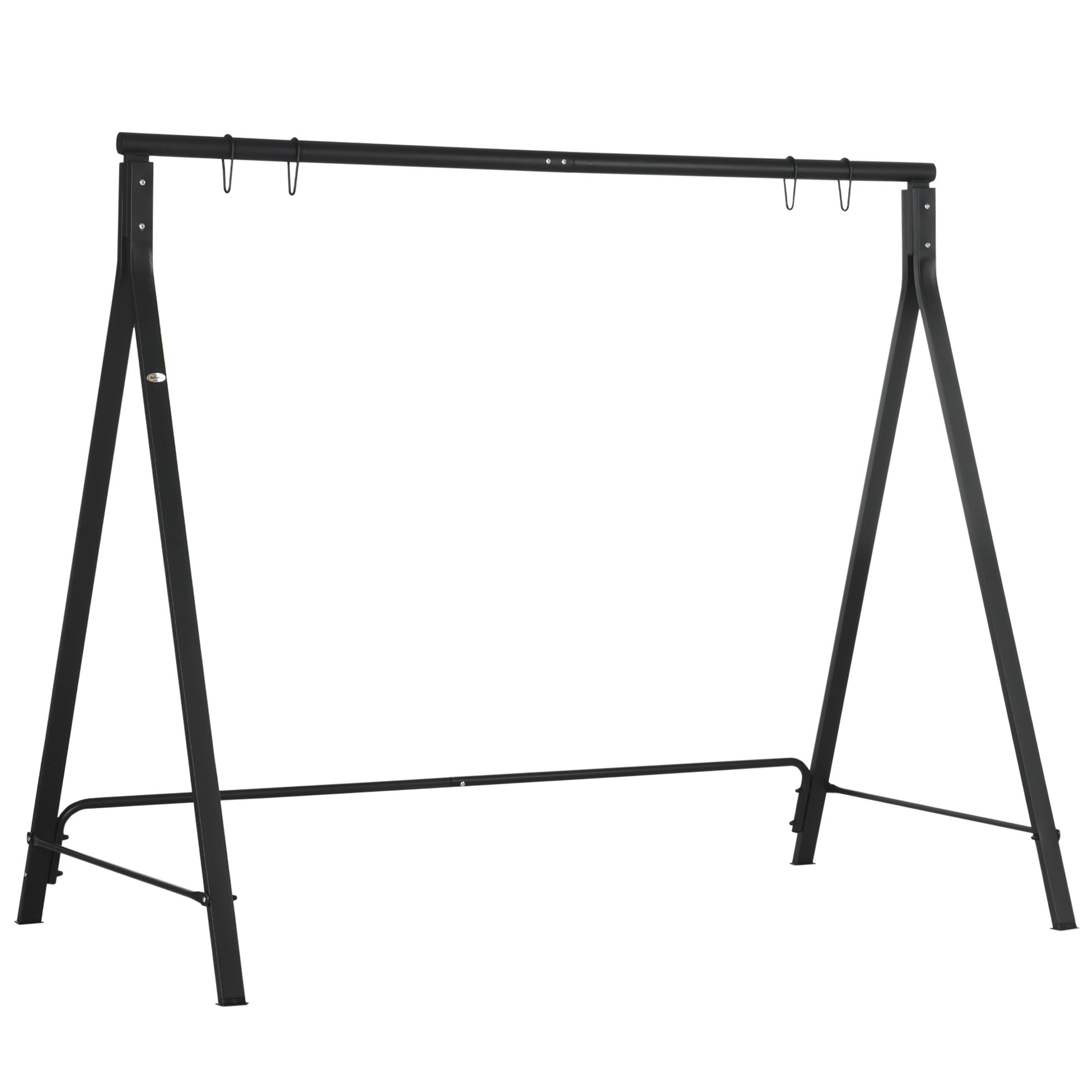 Photo of Outsunny Steel Frame Multi-Swing Seat Frame - Black in Black colour on a white background