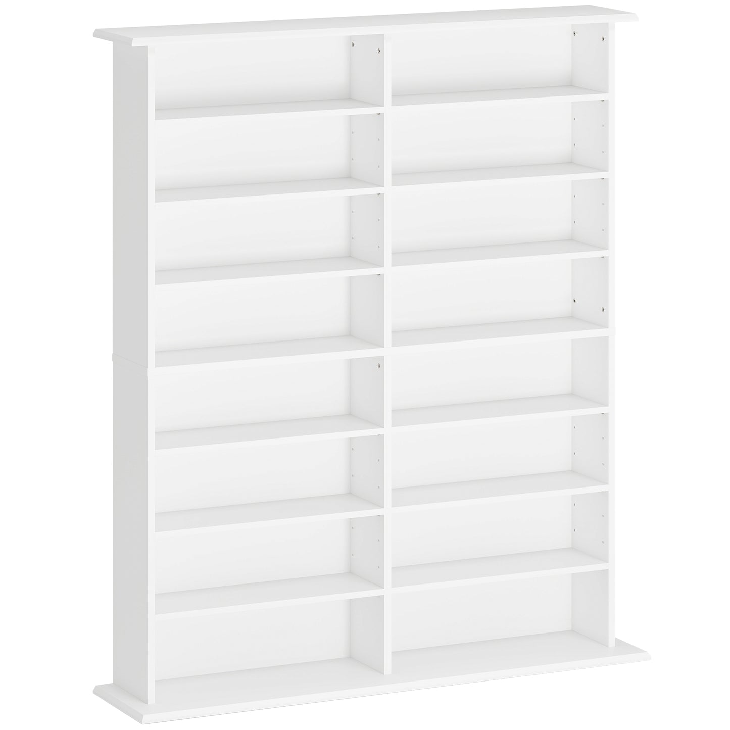 Photo of HOMCOM 16-Compartment Media Shelf- White in White colour on a white background