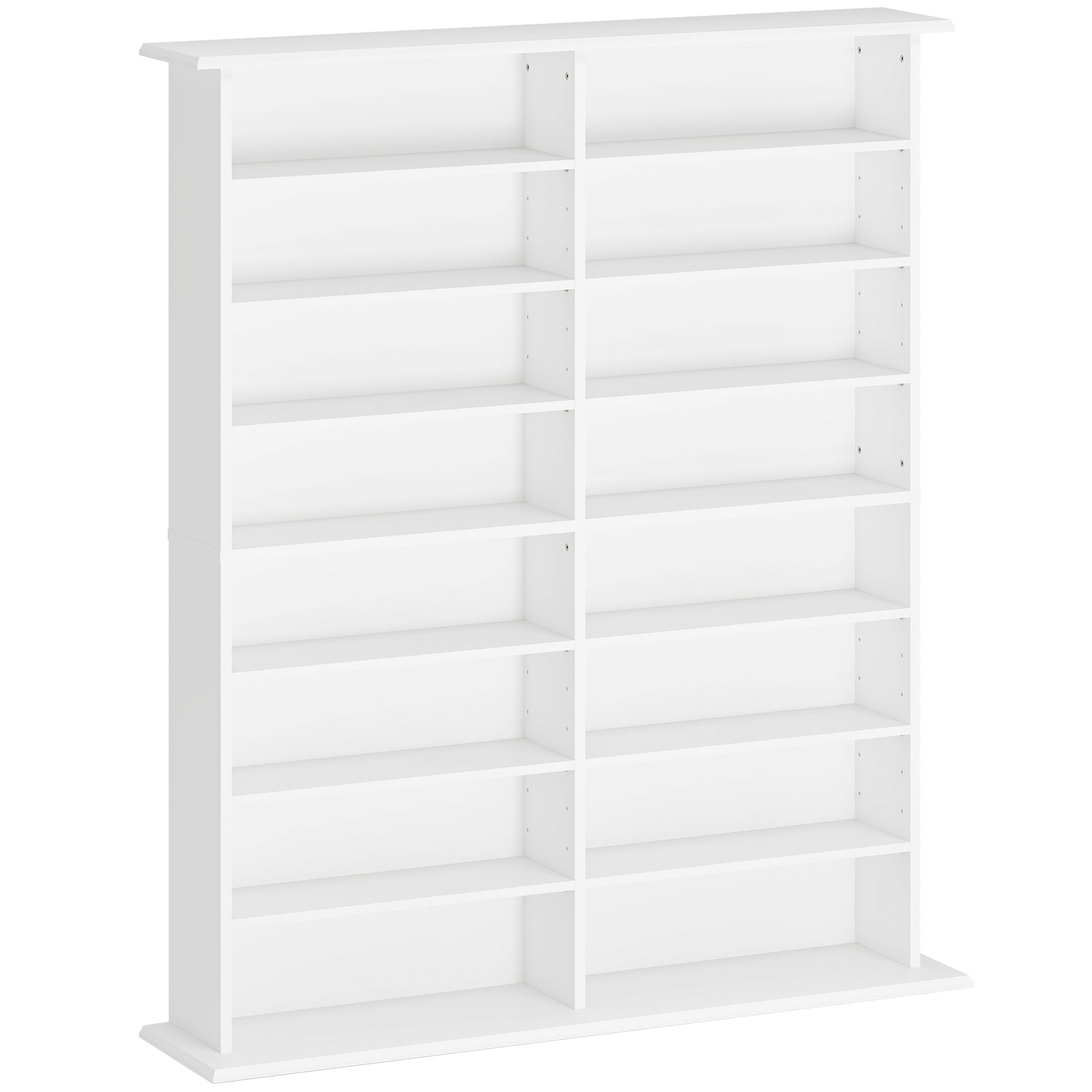 Photo of HOMCOM 16-Compartment Media Shelf- White in White colour on a white background