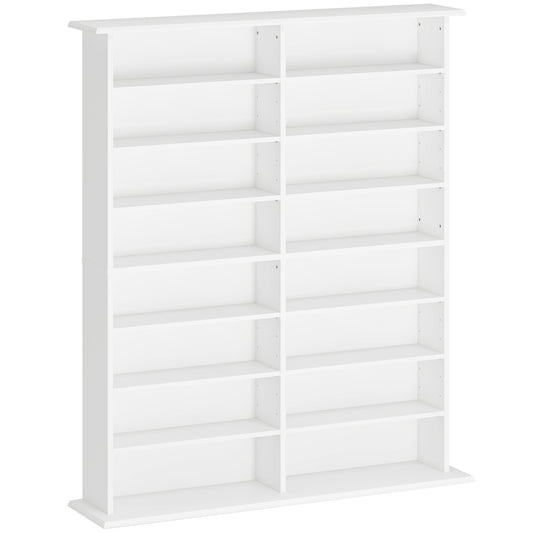 Photo of HOMCOM 16-Compartment Media Shelf- White in White colour on a white background