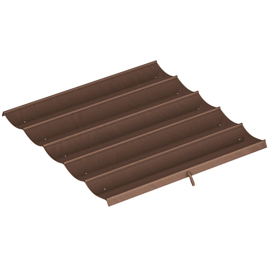 Photo of Outsunny Retractable Pergola Cover, 2.55 x 2.5 m Replacement Canopy Fabric for 3 x 3 m Frame, Roof Top Only, Brown in Brown colour on a white background