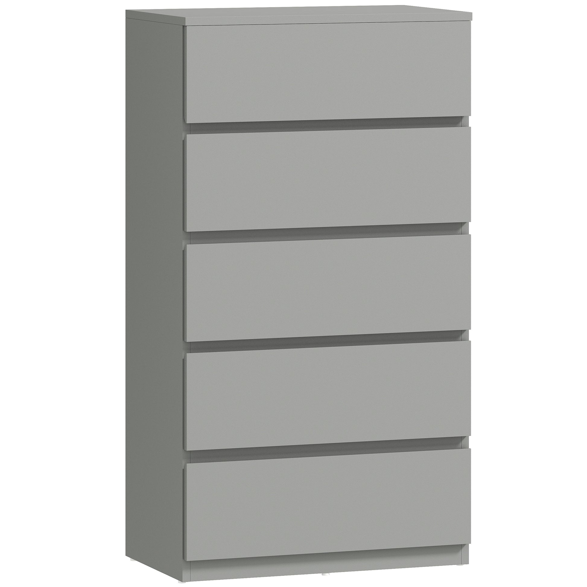 Photo of HOMCOM Chest of Drawers, 5-Drawer Storage Cabinets, Modern Dresser, Storage Drawer Unit for Bedroom in Bedroom colour on a white background