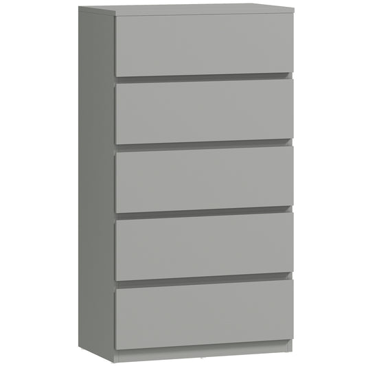 Photo of HOMCOM Chest of Drawers, 5-Drawer Storage Cabinets, Modern Dresser, Storage Drawer Unit for Bedroom in Bedroom colour on a white background