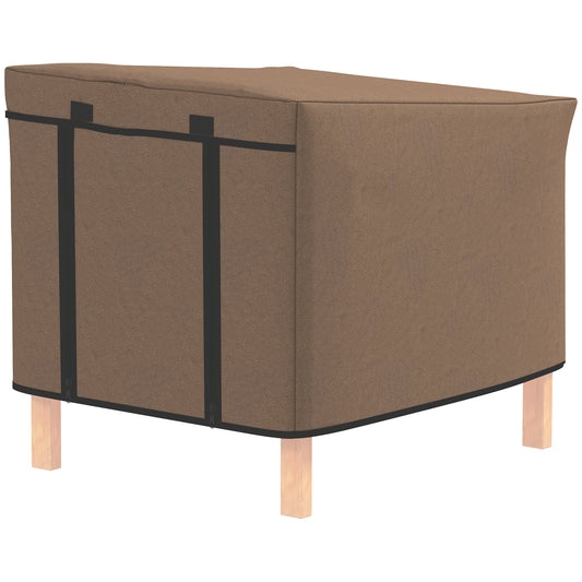 Photo of PawHut Water-Resistant Rabbit Hutch Cover for X-D2-0047 and Similar Models, 43 x 52 x 37cm, Brown in Brown colour on a white background
