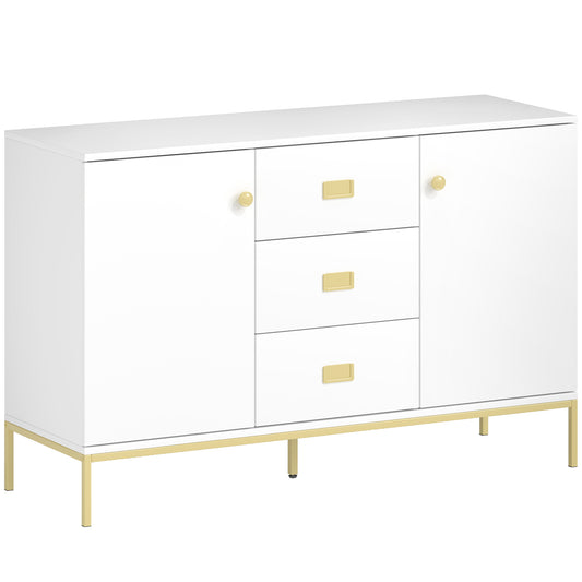 Photo of HOMCOM Modern White and Gold Sideboard in Sideboard colour on a white background