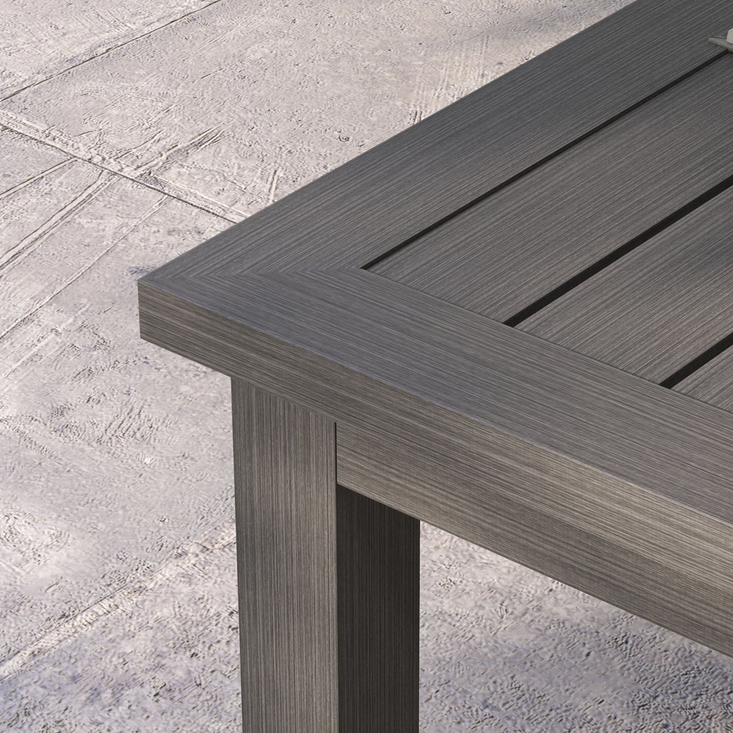 Outsunny 100cm x 60cm Aluminium Outdoor Coffee Table - Brown