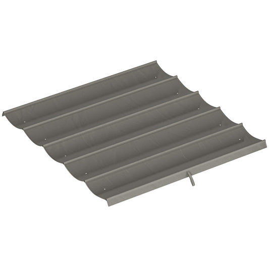 Photo of Outsunny Retractable Pergola Cover, 2.55 x 2.5 m Replacement Canopy Fabric for 3 x 3 m Frame, Roof Top Only, Light Grey in Grey colour on a white background