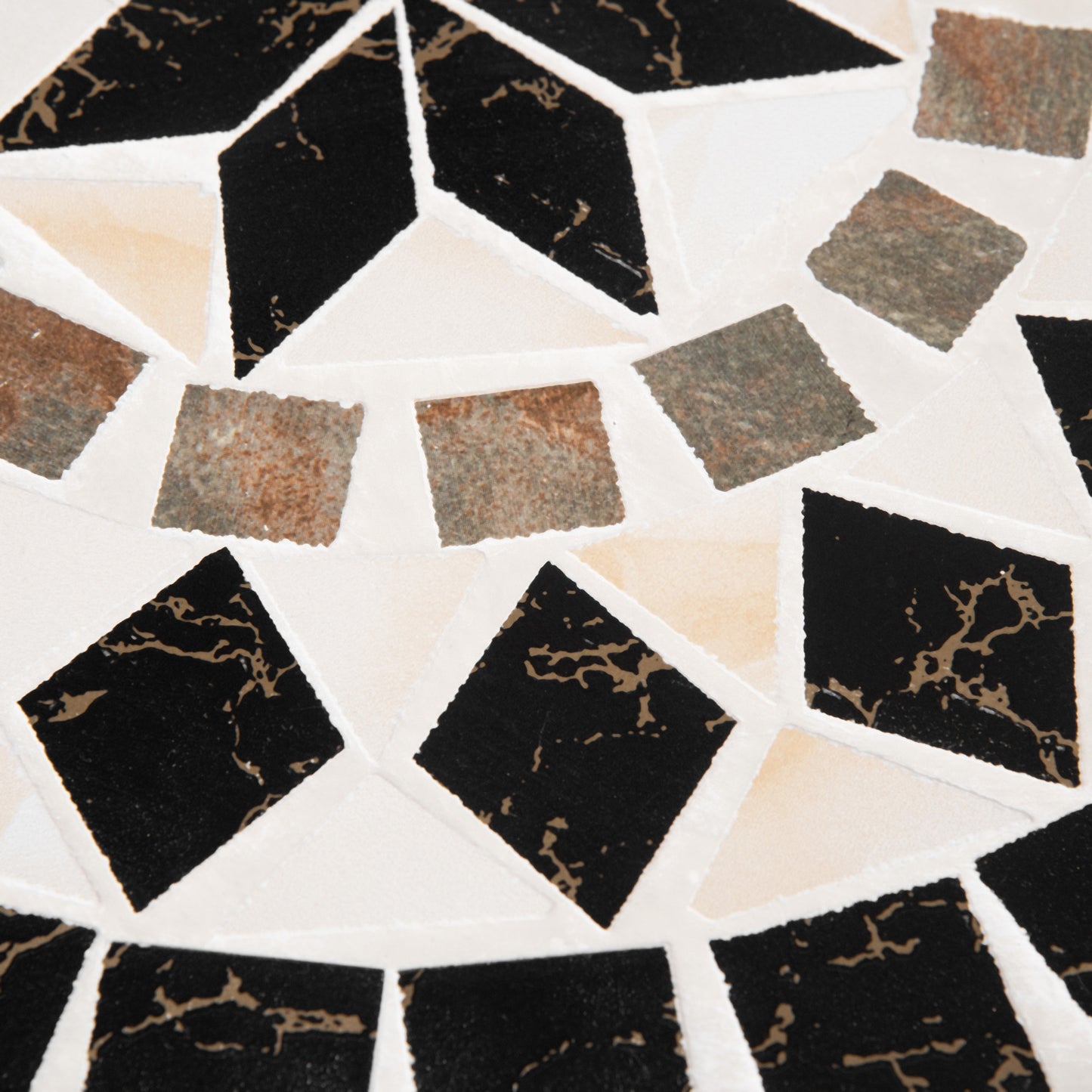 Outsunny Φ60cm Mosaic Outdoor Patio Table - Black