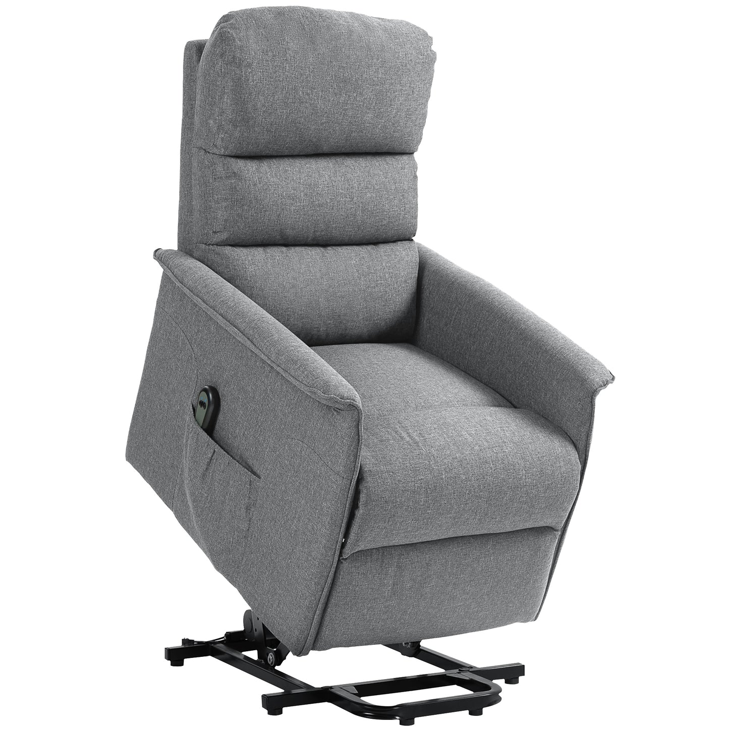 Photo of HOMCOM Electric Riser Recline Armchair, with Footrest - Grey in Grey colour on a white background