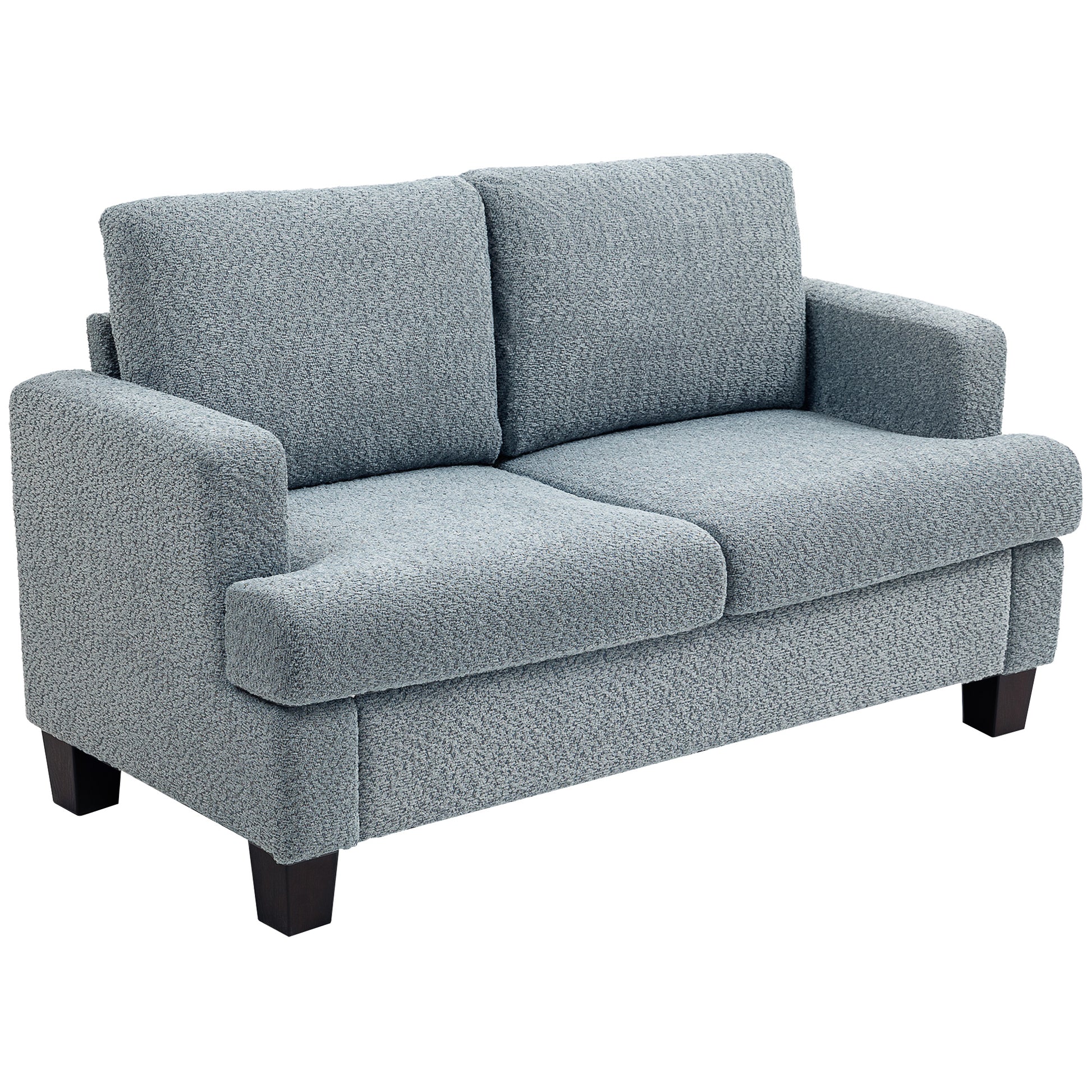 Photo of HOMCOM Two-Seater Chenille Sofa - Light Grey in Grey colour on a white background