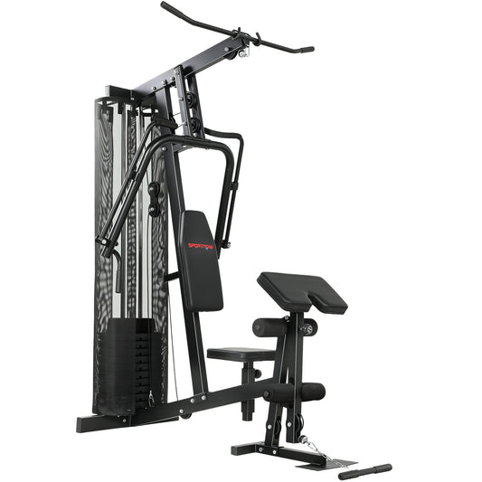 Photo of SPORTNOW Multi Gym with Adjustable Seat and Back, All in One Home Gym Machine with 45kg Weight Stack for Full Body Strength Training in Training colour on a white background
