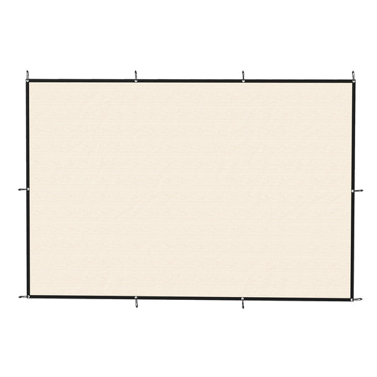 Photo of Outsunny Sun Shade Sail UV Protection Canopy with Stainless Steel Eyelets for Patio Garden 2 x 3 m Beige in Beige colour on a white background