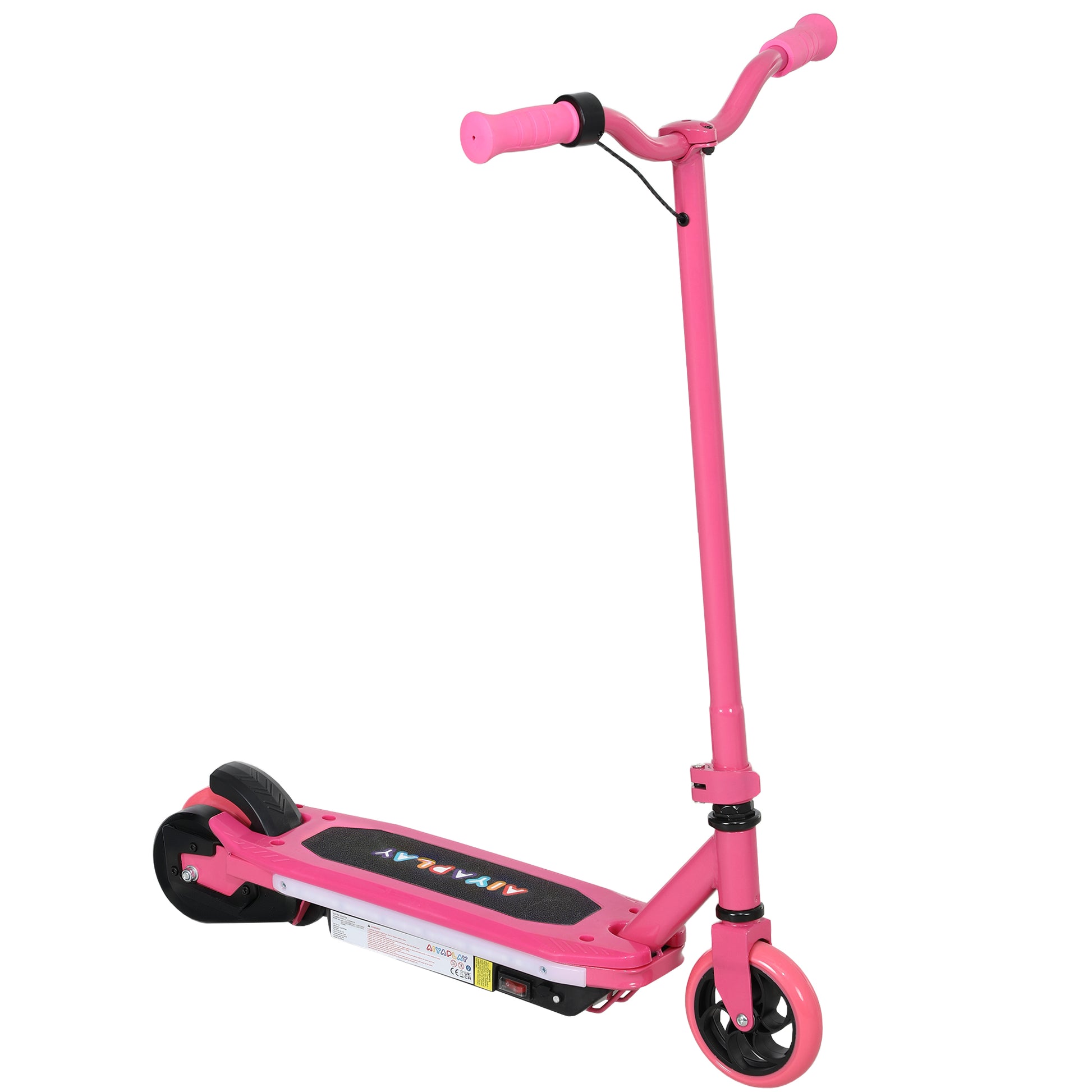 Photo of AIYAPLAY Electric Scooter for Kids 6-14 Years, with Colourful Lights, Pink in Pink colour on a white background