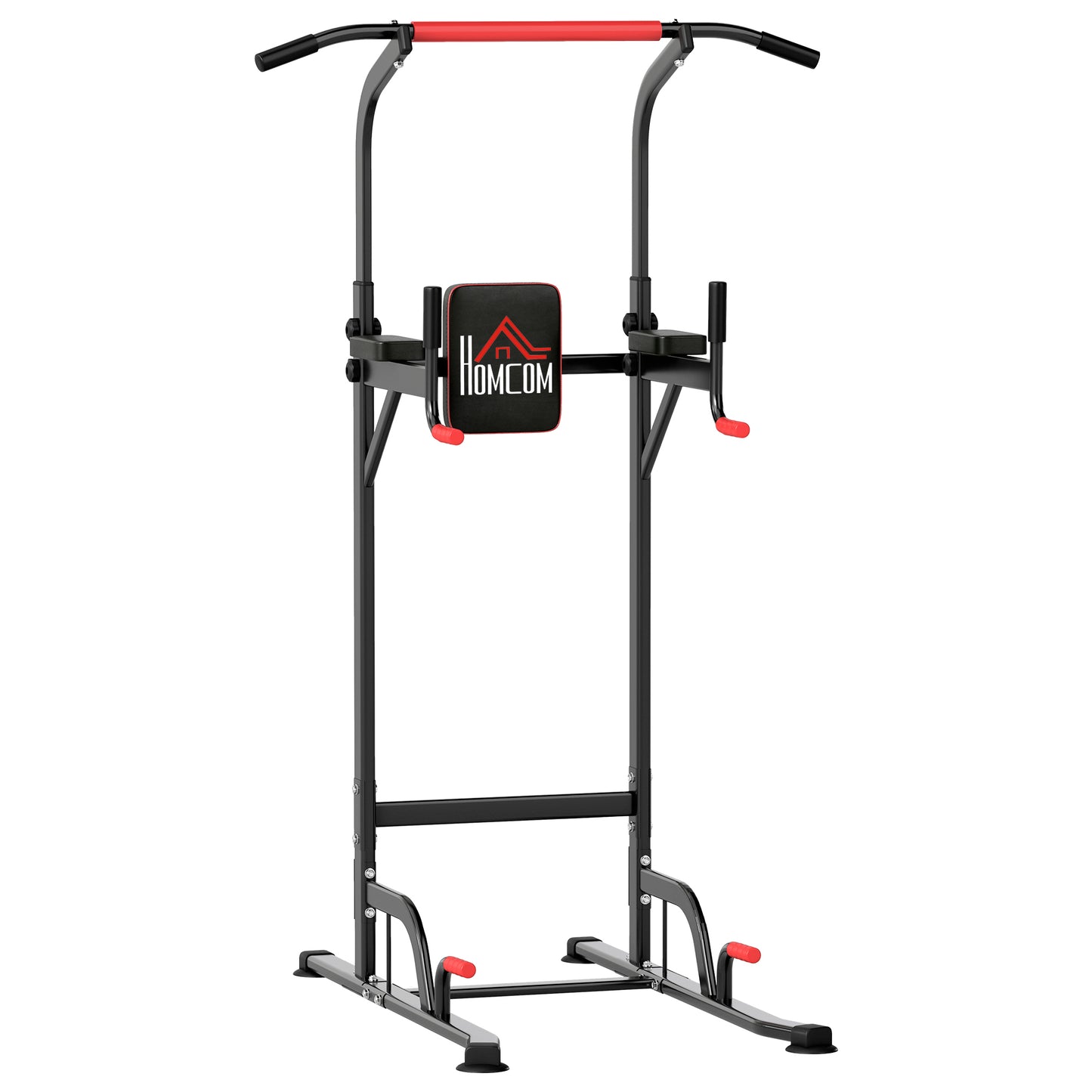 Photo of HOMCOM Power Tower Station with Dip Stand, Pull Up Bar Home Office Gym Training Workout Equipment in Equipment colour on a white background