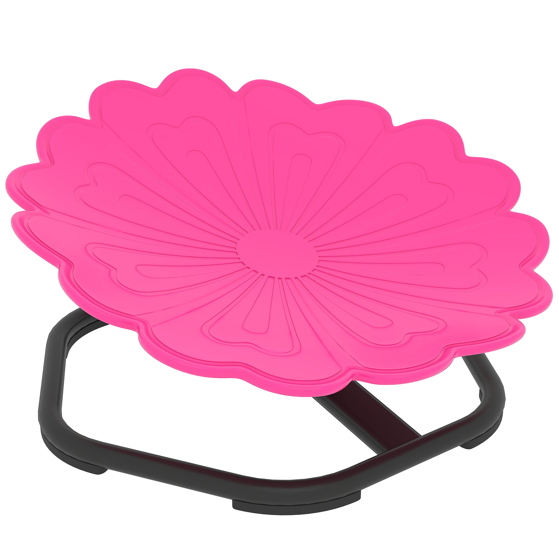 Photo of AIYAPLAY Flower-Shaped Sensory Spinning Chair with Non-Slip Base for Balance/Coordination, Pink in Pink colour on a white background