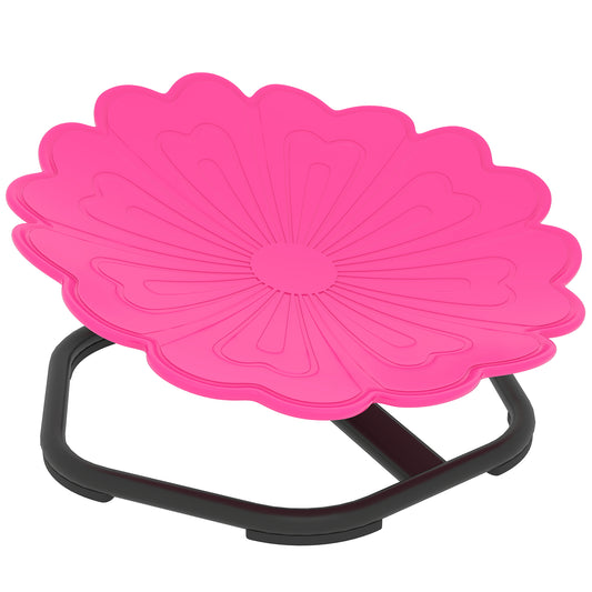 Photo of AIYAPLAY Flower-Shaped Sensory Spinning Chair with Non-Slip Base for Balance/Coordination, Pink in Pink colour on a white background