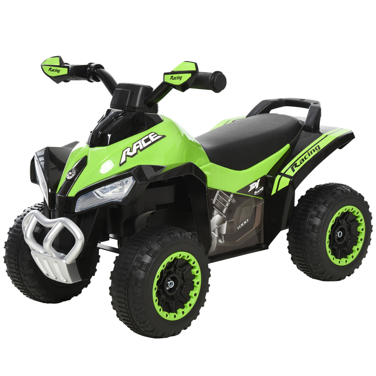 Photo of HOMCOM Toddler Kids Ride On Car Walker Foot To Floor Green/Black in Green/Black colour on a white background