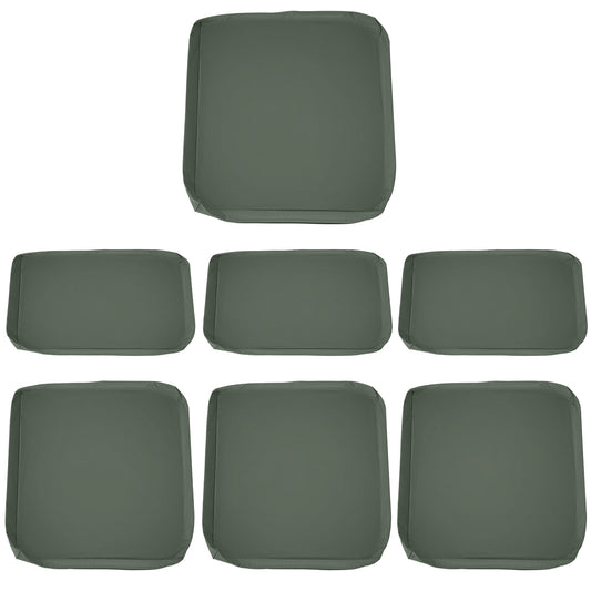 Outsunny gray-green patio cushion covers, seven pieces in assorted seat and back sizes