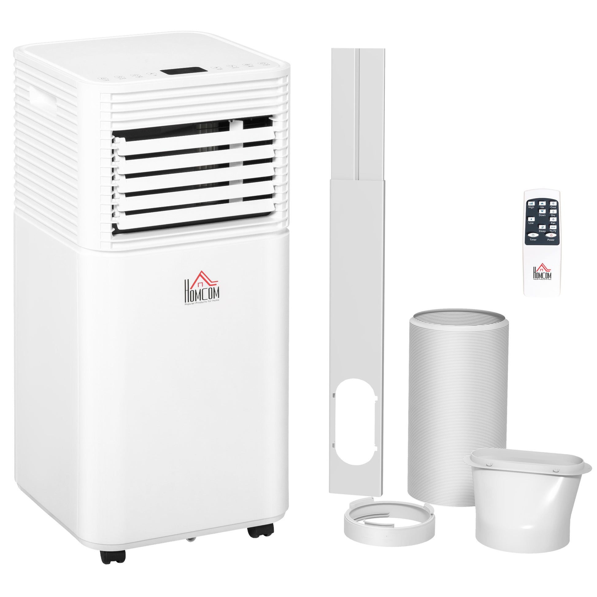 Photo of HOMCOM 7000 BTU Portable Air Conditioner for Cooling Dehumidifier Fan, Air Conditioning Unit for Room up to 26m², with Remote, 24H Timer, Window Mount Kit, R290, A Energy Efficiency, 785W in 785W colour on a white background