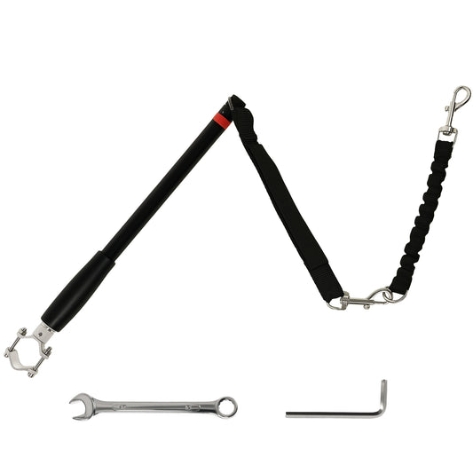 Photo of PawHut Dog Lead for Bicycle, Dog Leash for Cycling, Training, Jogging, Black in Black colour on a white background