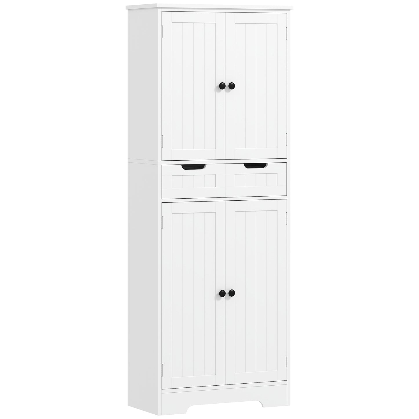 Photo of HOMCOM Tall Bathroom Storage Cabinet - White in White colour on a white background
