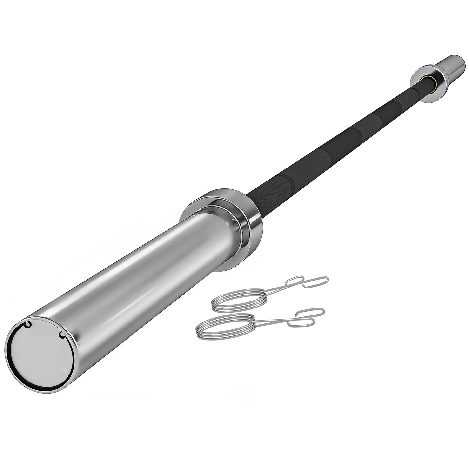 Photo of SPORTNOW 210cm Olympic Barbell Bar for 5cm Weight Plates, with Spring Clips, 19kg in 19kg colour on a white background