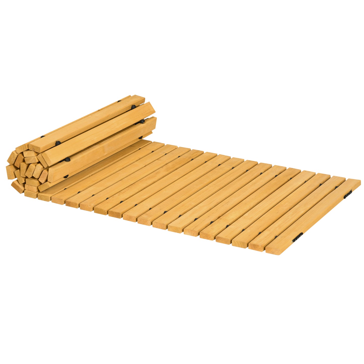 Photo of Outsunny Rollable Wooden Garden Pathway Weather-Resistant Walk Way for Wedding Party Pathways 185 x 60 cm in cm colour on a white background