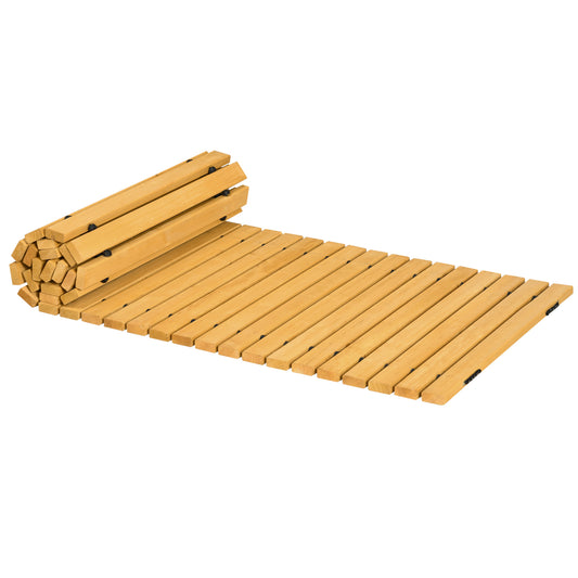 Photo of Outsunny Rollable Wooden Garden Pathway Weather-Resistant Walk Way for Wedding Party Pathways 185 x 60 cm in cm colour on a white background
