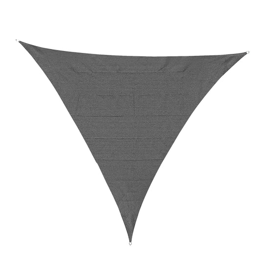 Photo of Outsunny 5x5m Triangle Sun Shade Sail Outdoor UV Protection HDPE Canopy w/ Steel Rings Ropes UV Block Outdoor Patio Shelter Grey in Grey colour on a white background