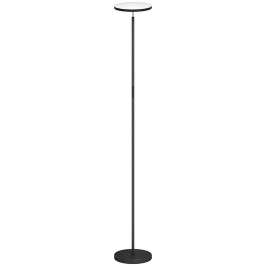 Photo of HOMCOM RGB Uplighter Floor Lamp, Tall Dimmable Standing Lamp with Remote & Touch Control, 350° Rotatable Head for Living Room Bedroom, 2700K-6000K Colour Temperatures, Black in Black colour on a white background