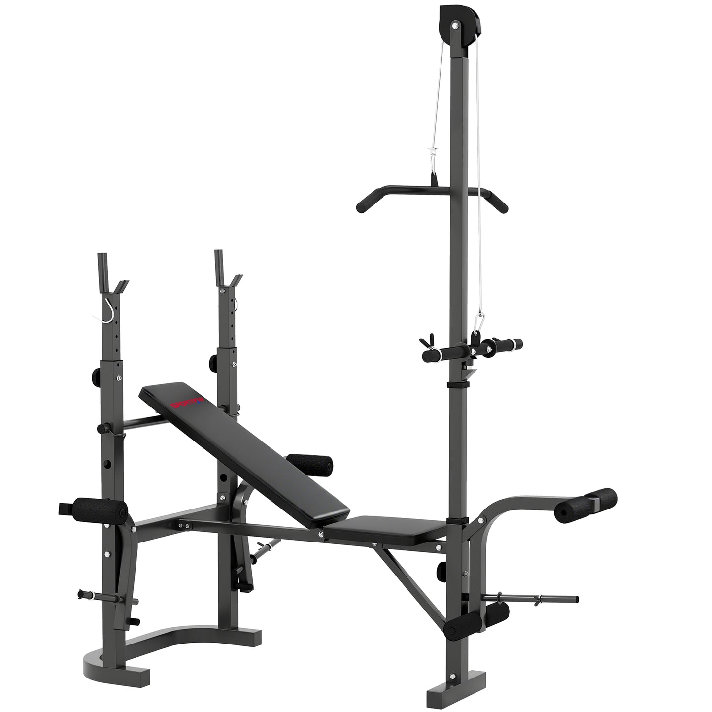 Photo of SPORTNOW Multi-Exercise Adjustable Weight Bench with Bench Press Rack in Rack colour on a white background