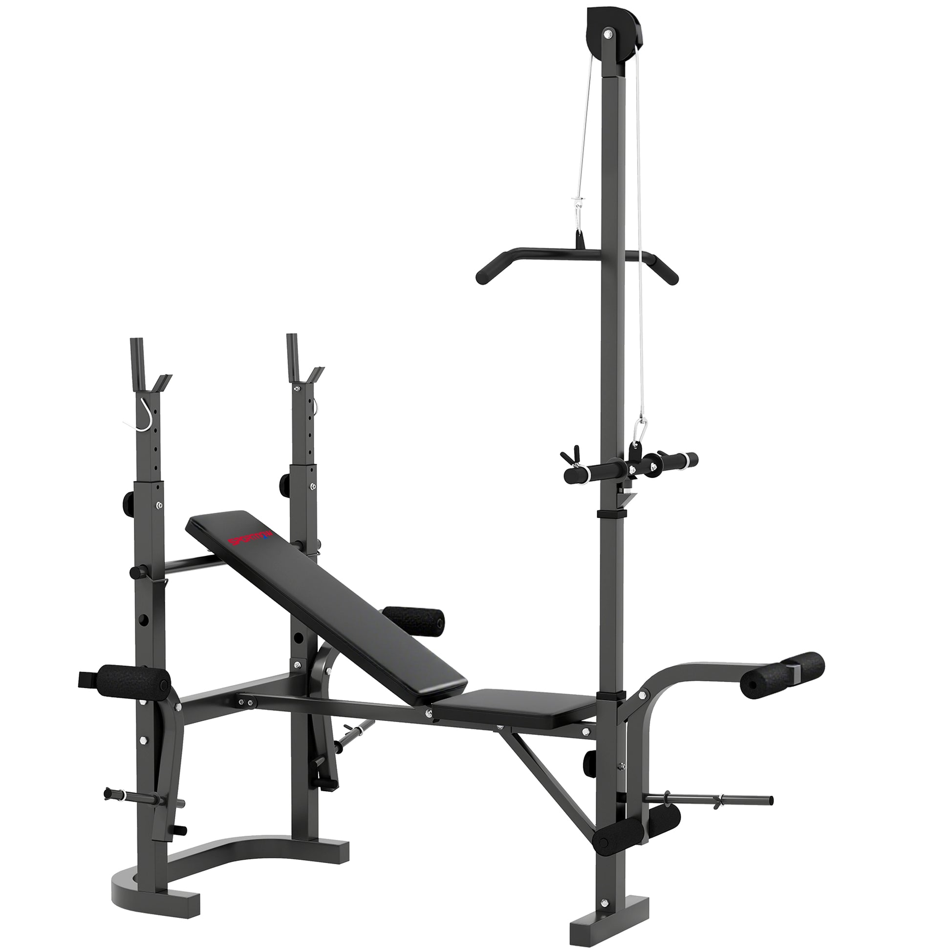 Photo of SPORTNOW Multi-Exercise Adjustable Weight Bench with Bench Press Rack in Rack colour on a white background