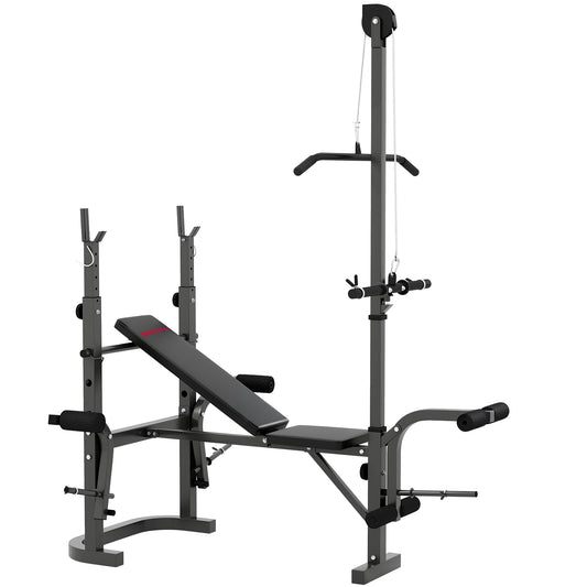 Photo of SPORTNOW Multi-Exercise Adjustable Weight Bench with Bench Press Rack in Rack colour on a white background