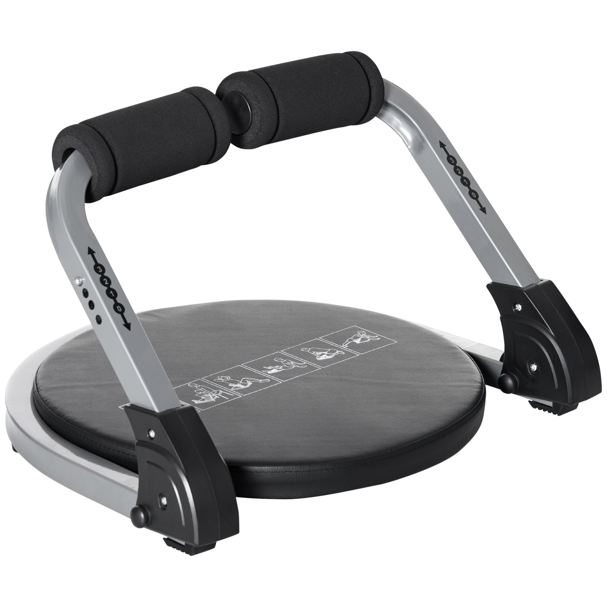 Photo of HOMCOM Abs Trainer, Ab Crunch Machine, Foldable Abdominal Trainer, Core Fitness & Whole Body Exercise Equipment for Home Gym in Gym colour on a white background