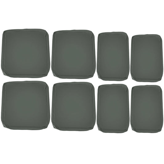 Outsunny dark gray patio seat cushion covers in square and rectangular shapes
