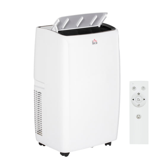Photo of HOMCOM 14,000 BTU Mobile Air Conditioner, with LED Screen - White in White colour on a white background