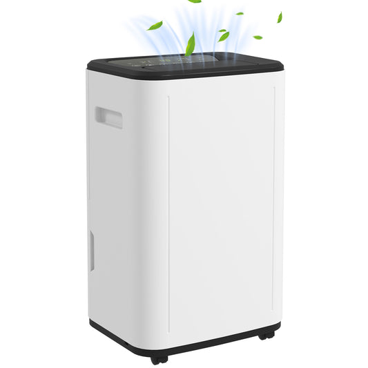 Photo of HOMCOM 6000mL Portable Dehumidifier with 24H Timer, 3 Dehumidifying Modes, 20L/Day, for Home Laundry Basement in Basement colour on a white background