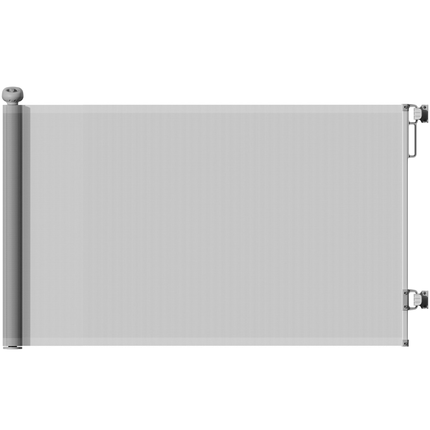 Photo of PawHut Retractable Stair Gate Extends Up to 140 cm Wide, Dog Gate for Doorways, Stairways, Hallways, Grey in Grey colour on a white background