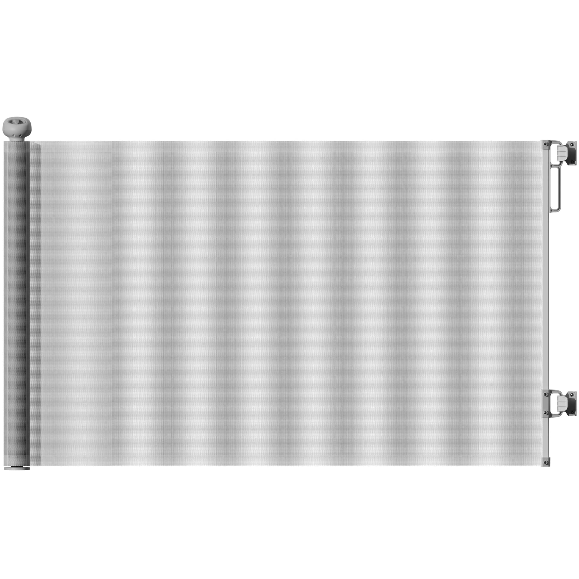 Photo of PawHut Retractable Stair Gate Extends Up to 140 cm Wide, Dog Gate for Doorways, Stairways, Hallways, Grey in Grey colour on a white background