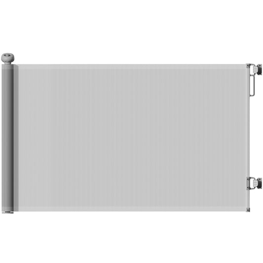 Photo of PawHut Retractable Stair Gate Extends Up to 140 cm Wide, Dog Gate for Doorways, Stairways, Hallways, Grey in Grey colour on a white background