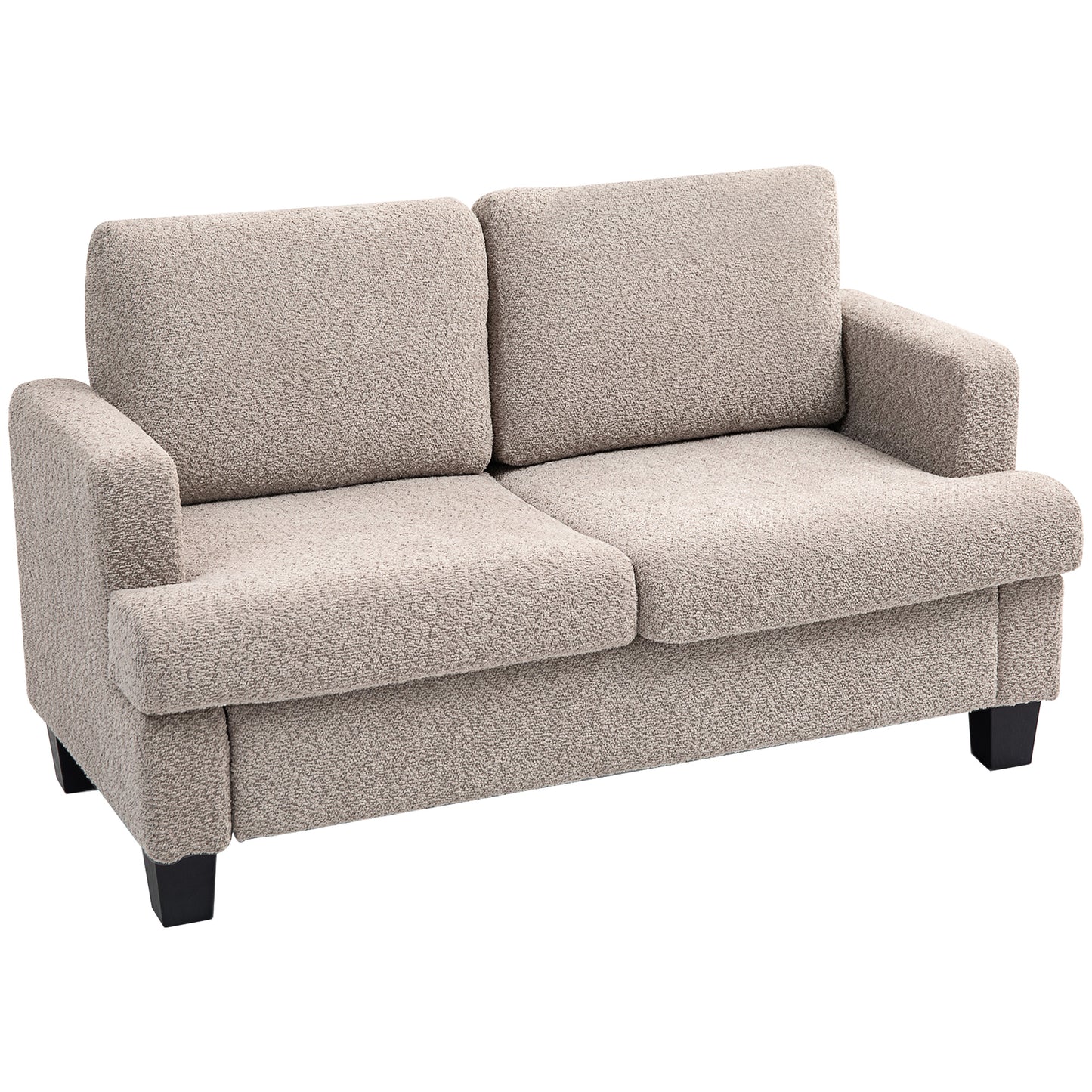Photo of HOMCOM Two-Seater Chenille Sofa - Light Brown in Brown colour on a white background