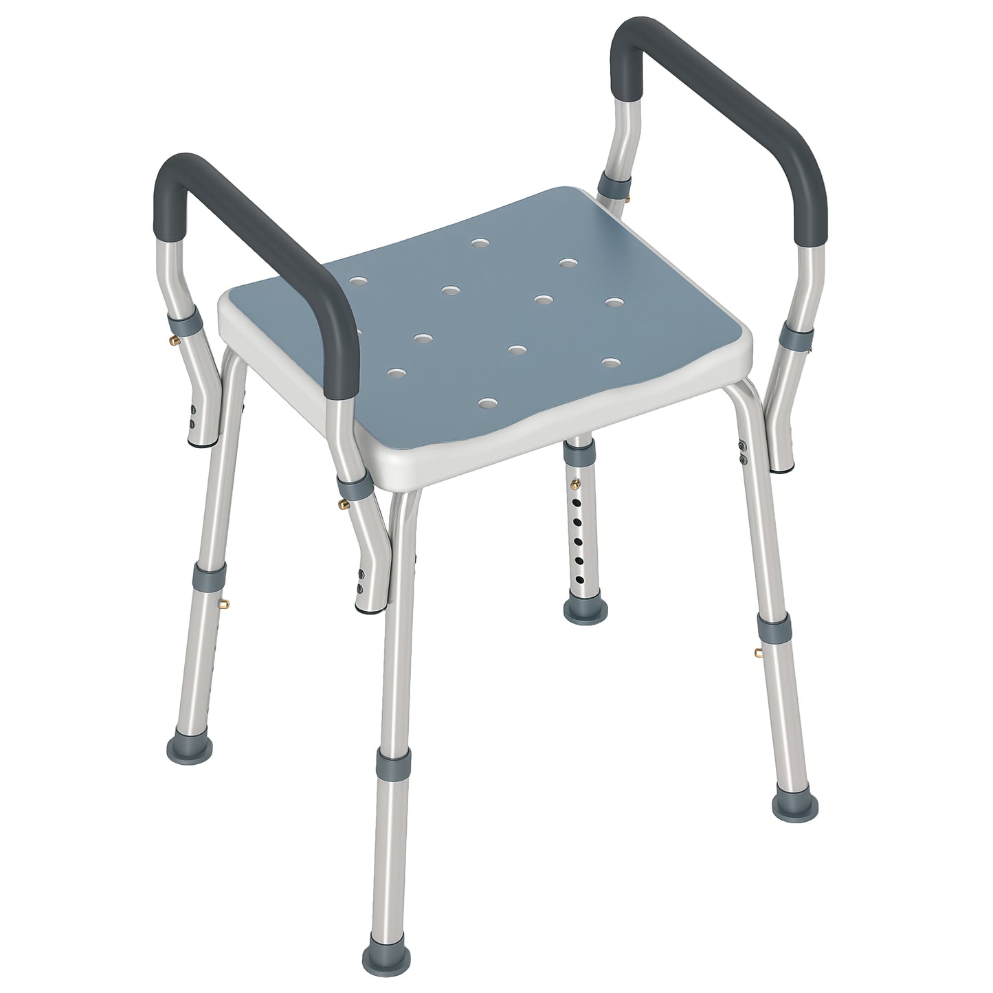 Photo of HOMCOM 57-69cm Aluminium Frame Bath Seat - Light Blue in Blue colour on a white background