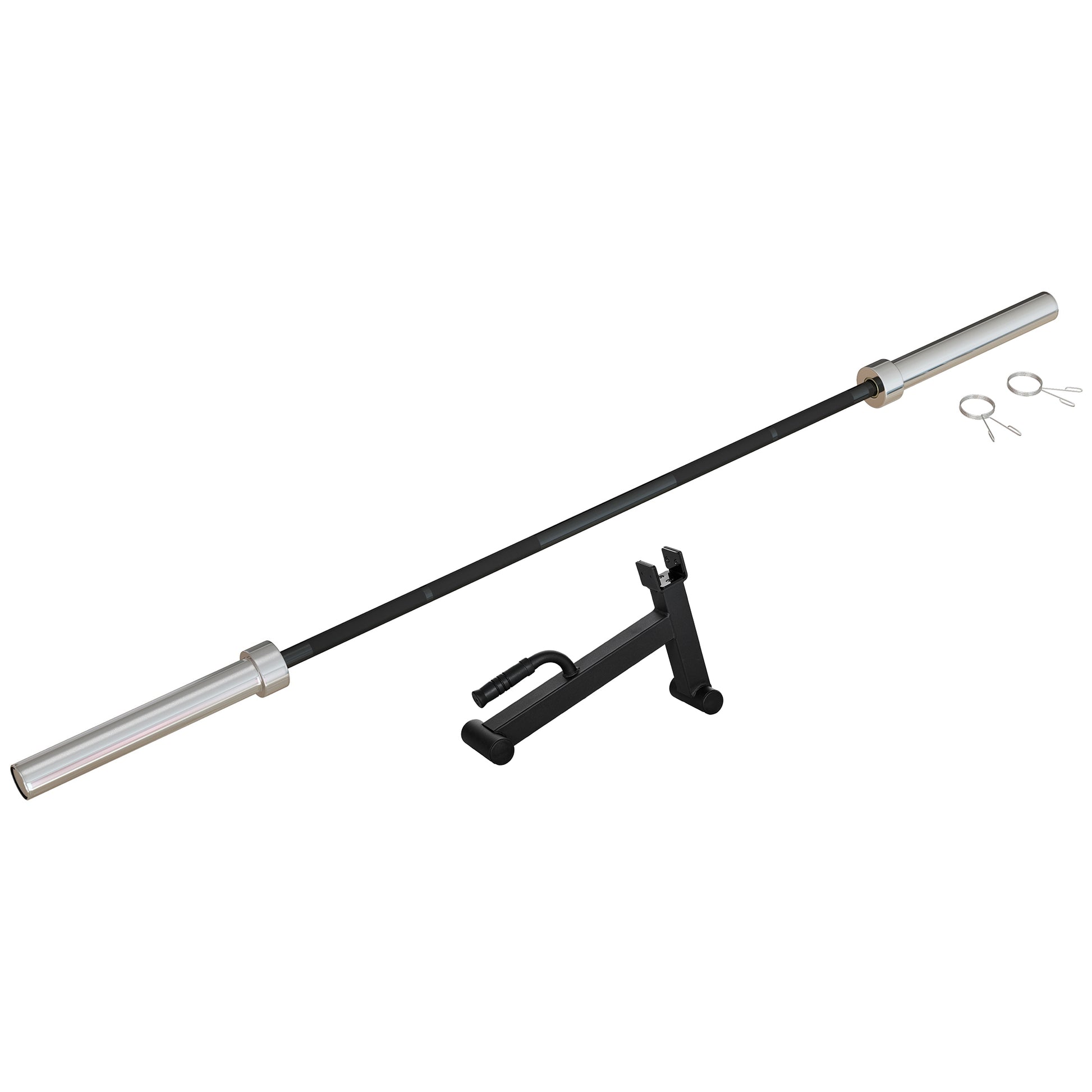 Photo of SPORTNOW 210cm Barbell Set, Barbell Bar for 5cm Weight Plates for Loading 200kg Weight Plates, for Home Gym Weight Training in Training colour on a white background
