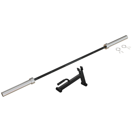 Photo of SPORTNOW 210cm Barbell Set, Barbell Bar for 5cm Weight Plates for Loading 200kg Weight Plates, for Home Gym Weight Training in Training colour on a white background