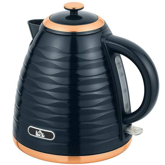 Photo of HOMCOM 3kW Rapid Boil Honeycomb Kettle - Dark Blue in Blue colour on a white background